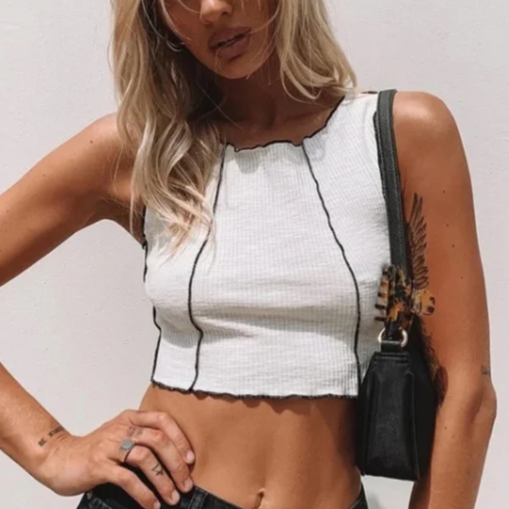 Princess Polly Contrast Stitch Christa Top